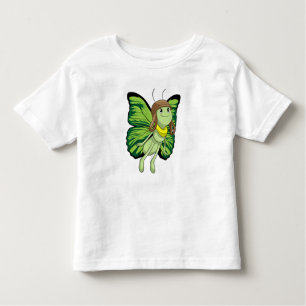 Butterfly as Pilot with Pilot hat Toddler T-Shirt