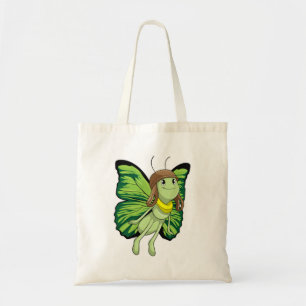Butterfly as Pilot with Pilot hat Tote Bag