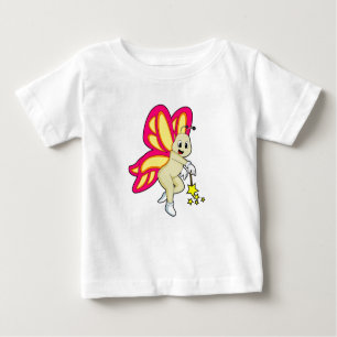 Butterfly as Wizard with Magic wand Baby T-Shirt