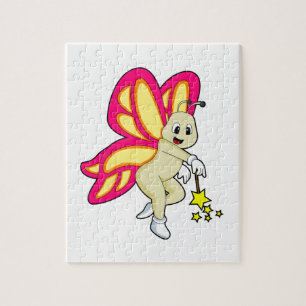 Butterfly as Wizard with Magic wand Jigsaw Puzzle