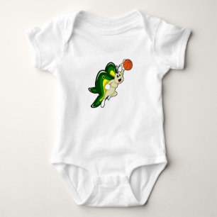 Butterfly at Basketball Sports Baby Bodysuit