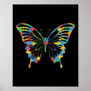 Butterfly Autism Awareness Amazing Puzzle Gift Poster