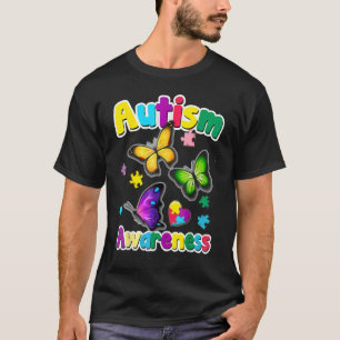 Butterfly Autism Awareness Day Autistic Child Kids T-Shirt
