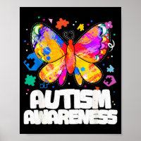 Butterfly autism awareness support autistic puzzle