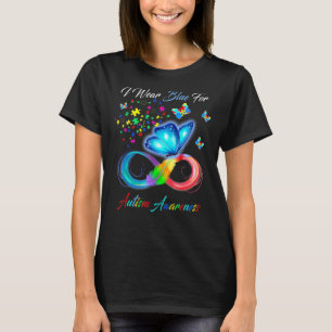 Butterfly Autism I Wear Blue For Autism Awareness T-Shirt