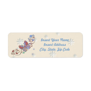 Butterfly Avery Label Return Address Label