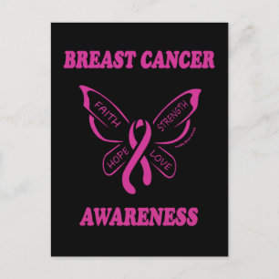 Butterfly/Awareness...Breast Cancer Postcard