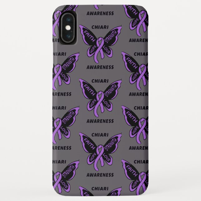 Butterfly/Awareness...Chiari Case-Mate iPhone Case (Back)