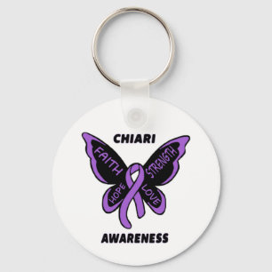 Butterfly/Awareness...Chiari Key Ring