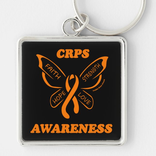 Butterfly/Awareness...CRPS Key Ring (Front)