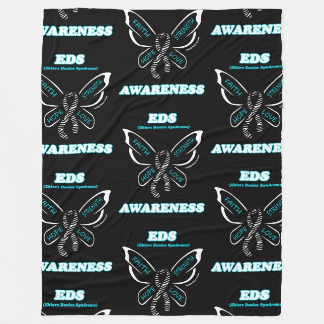 Butterfly/Awareness...EDS Fleece Blanket (Front)