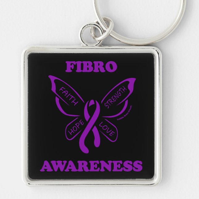 Butterfly/Awareness...Fibro Keychain (Front)