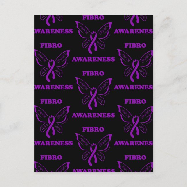 Butterfly/Awareness...Fibro Postcard (Front)