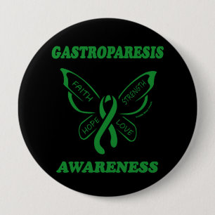 Butterfly/Awareness...Gastroparesis 10 Cm Round Badge