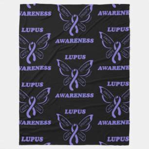 Butterfly/Awareness...Lupus Fleece Blanket