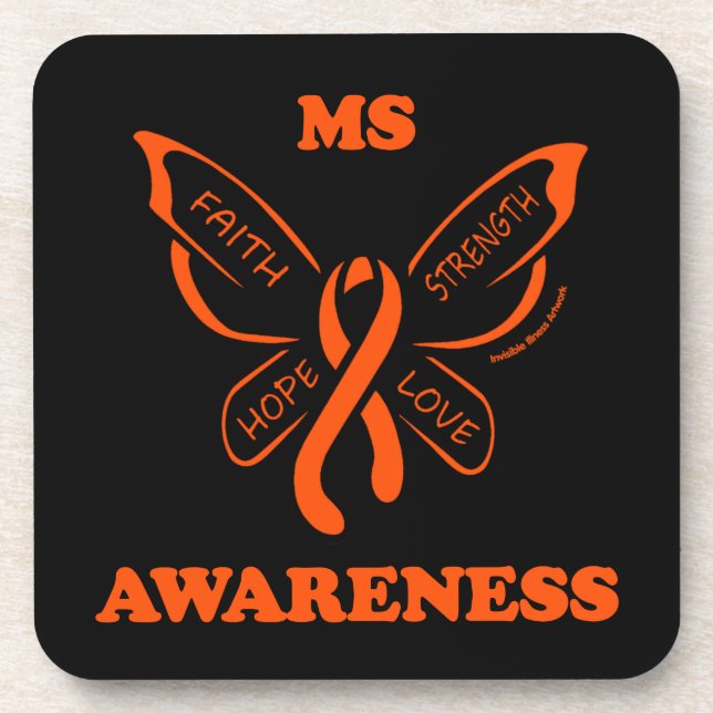 Butterfly/Awareness...MS Coaster (Front)