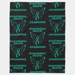 Butterfly/Awareness...Myasthenia Gravis Fleece Bla Blanket