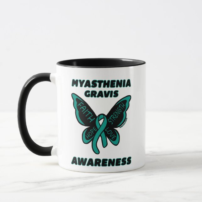 Butterfly/Awareness...Myasthenia Gravis Mug (Left)