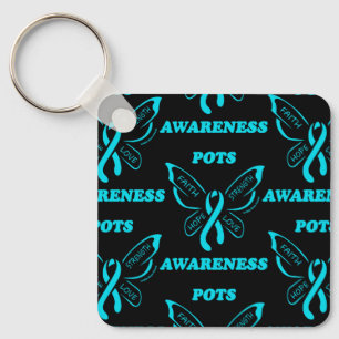 Butterfly/Awareness...POTS Key Ring