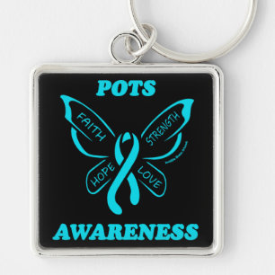 Butterfly/Awareness...POTS Key Ring