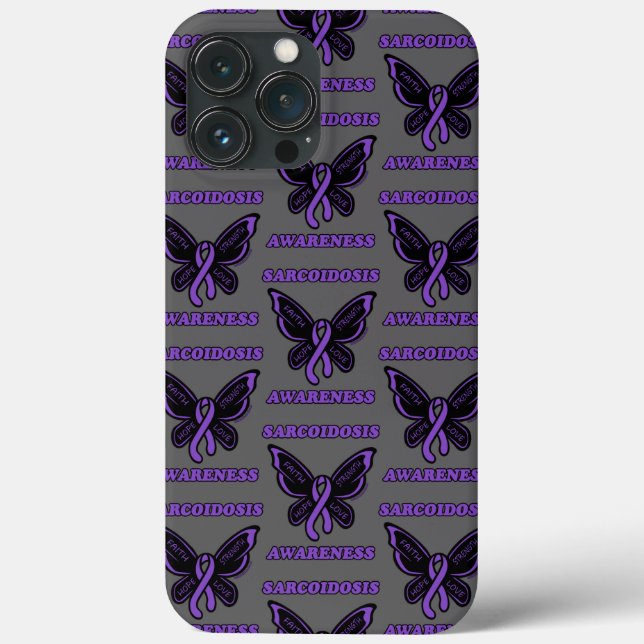 Butterfly/Awareness...Sarcoidosis Case-Mate iPhone Case (Back)