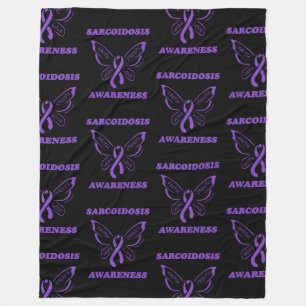 Butterfly/Awareness...Sarcoidosis Fleece Blanket