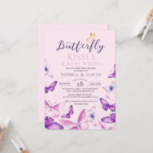 Butterfly Baby Girl Baby Shower  Invitation