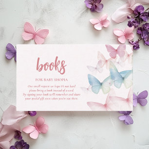 "Butterfly Baby Shower Book for Baby Enclosure Card