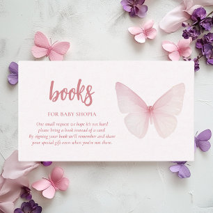 "Butterfly Baby Shower Book for Baby Enclosure Card