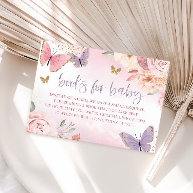 Butterfly Baby Shower Books for Baby Card (Butterfly Baby Shower Books for Baby Card)