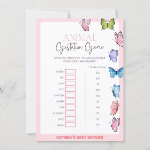 Butterfly Baby Shower - Editable Name, 5x7 Invitation