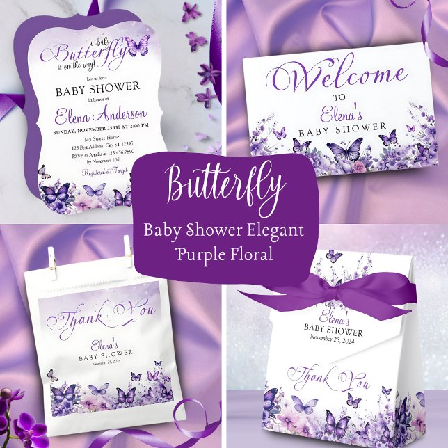 Butterfly Baby Shower Gifts and Cards  Pedestal Sign (Creator Uploaded)