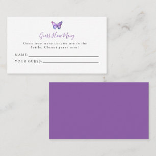 Butterfly Baby Shower Guess How Many Game Place Card