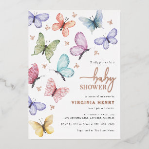 Butterfly Baby Shower Invitation
