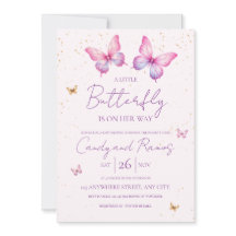 Butterfly Baby Shower Invitation