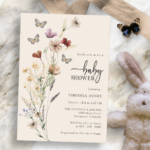 Butterfly Baby Shower Invitation
