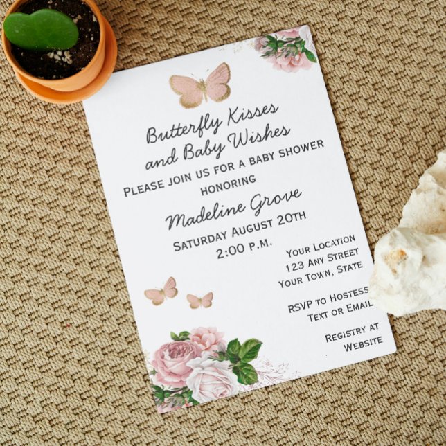 Butterfly Baby Shower Invitation (Creator Uploaded)