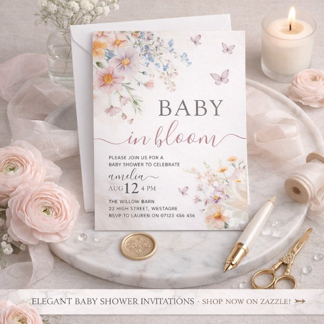 Butterfly Baby Shower Invitation Girl (Creator Uploaded)