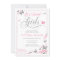 Butterfly Baby Shower Invitation, Pink, Silver