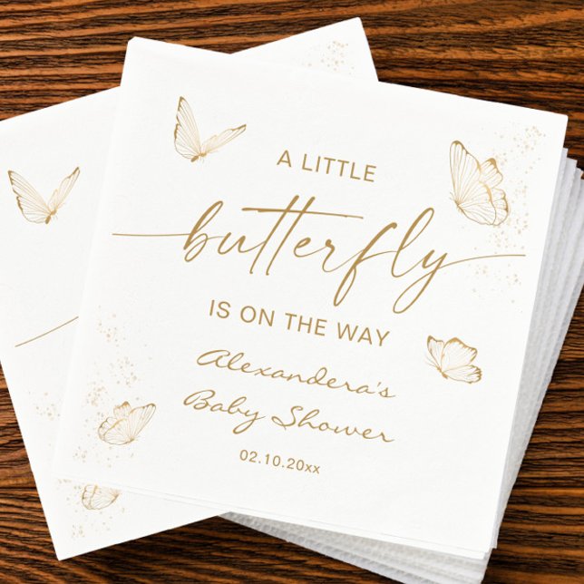 Butterfly Baby Shower Napkin (Creator Uploaded)