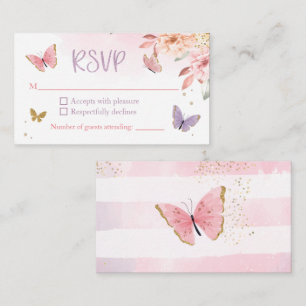 Butterfly Baby Shower RSVP Card