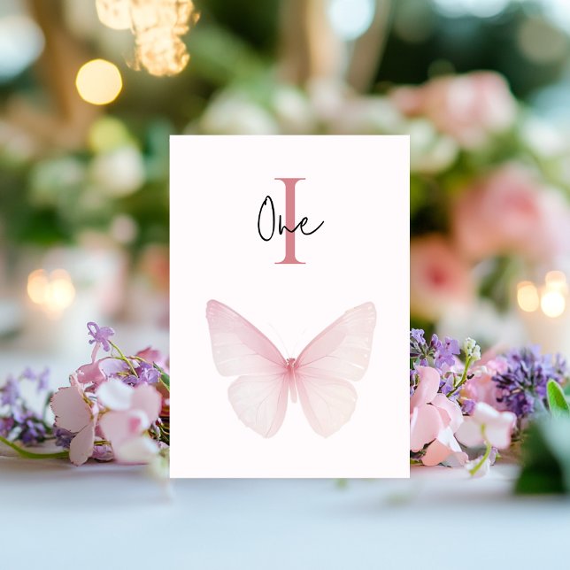 "Butterfly Baby Shower Table Numbers" Table Number (Creator Uploaded)