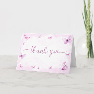 Butterfly Baby Shower Thank You Card