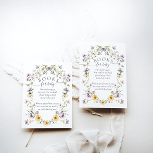 Butterfly Baby Shower Wildflower Book Request Enclosure Card