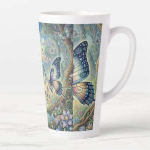 Butterfly Ballet in a Mystic Forest Latte Mug