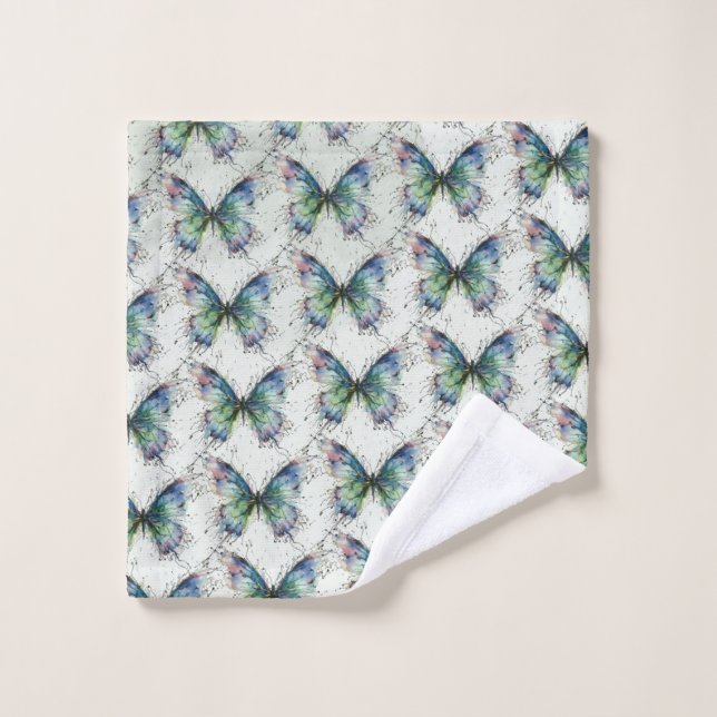 Butterfly Bath Towel Set (Wash Cloth)