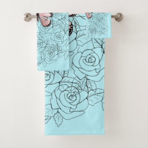Butterfly Bath Towel Set