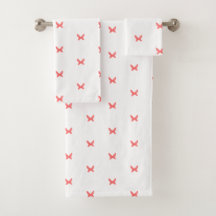 Butterfly bathroom  towel set