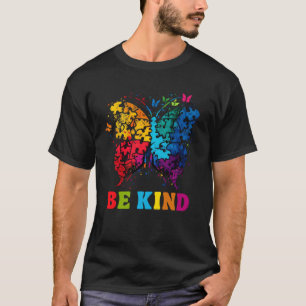 Butterfly Be Kind Autism Awareness Month  Men Wome T-Shirt