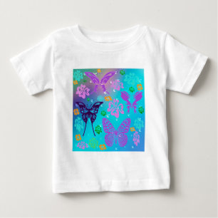 Butterfly Beautiful Aloha Hawaiian Blossom Wedding Baby T-Shirt